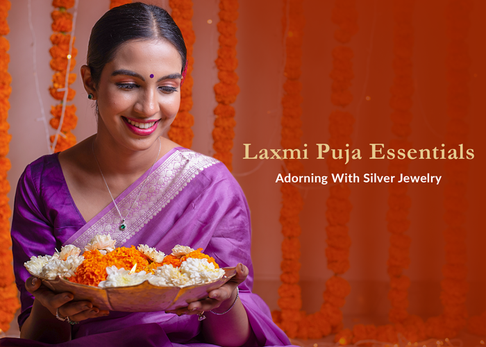 Laxmi Puja Essentials: Adorning With Silver Jewellery