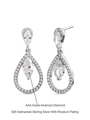Sparkle Dangler Earrings For Women In American Diamond-4