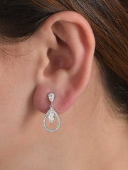 Sparkle Dangler Earrings For Women In American Diamond-1
