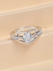 Deal Of The Month -  Cubic Zirconia 0.5 Carat Solitaire 925 Silver Ring