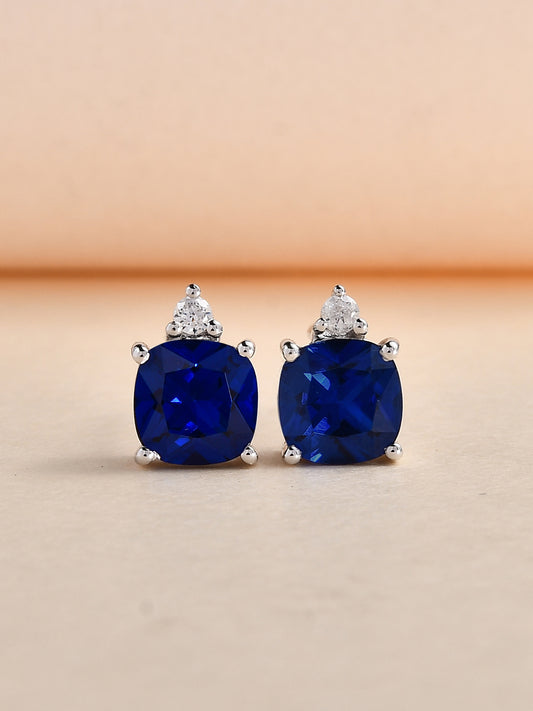 Blue Sapphire Daily Wear 925 Sterling Silver Studs