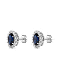 Classic Royal Blue Sapphire Stud Earring In 925 Silver-3