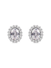 Classic 3 Carat American Diamond Earring Studs In 925 Sterling Silver-2