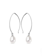 Real Pearl Drop Chic Earrings For Girls-1