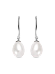 Real Pearl Drop Design Earrings-3