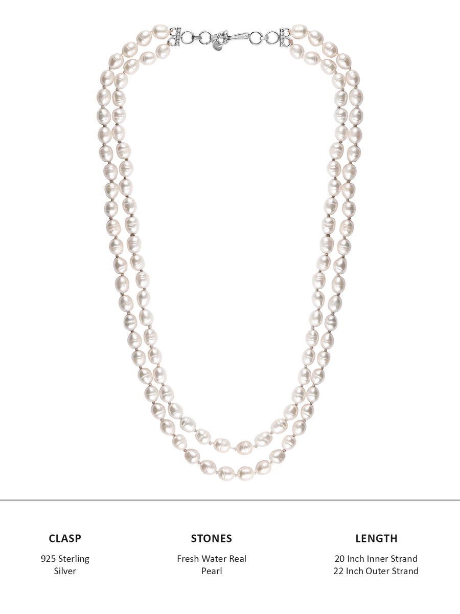 Fresh Water 22 Inches Pearl Necklace-5