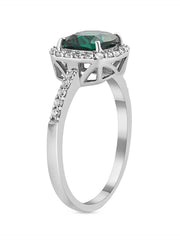 Princess Emerald American Diamond Cocktail Ring