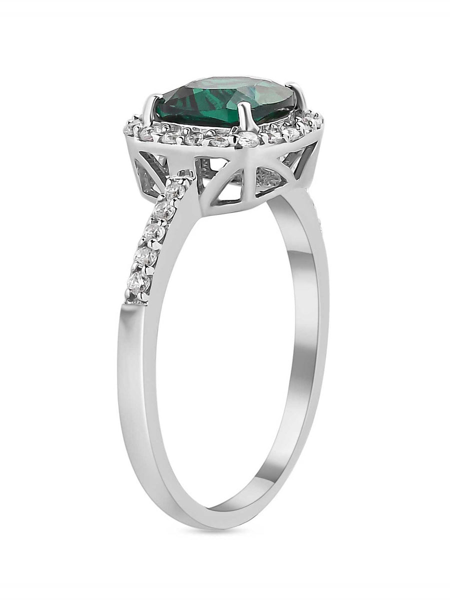 Princess Emerald American Diamond Cocktail Ring
