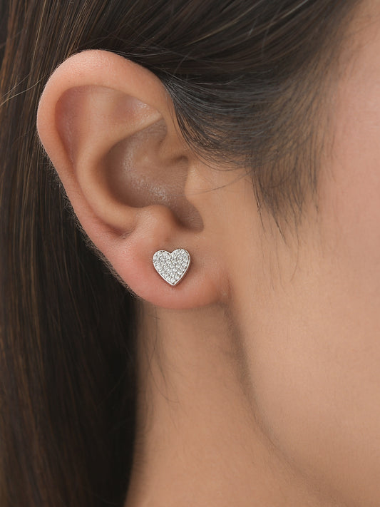Sparkling Hearts Earring Studs For Women-1