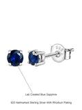 Blue Sapphire Studs Earring For Women-4