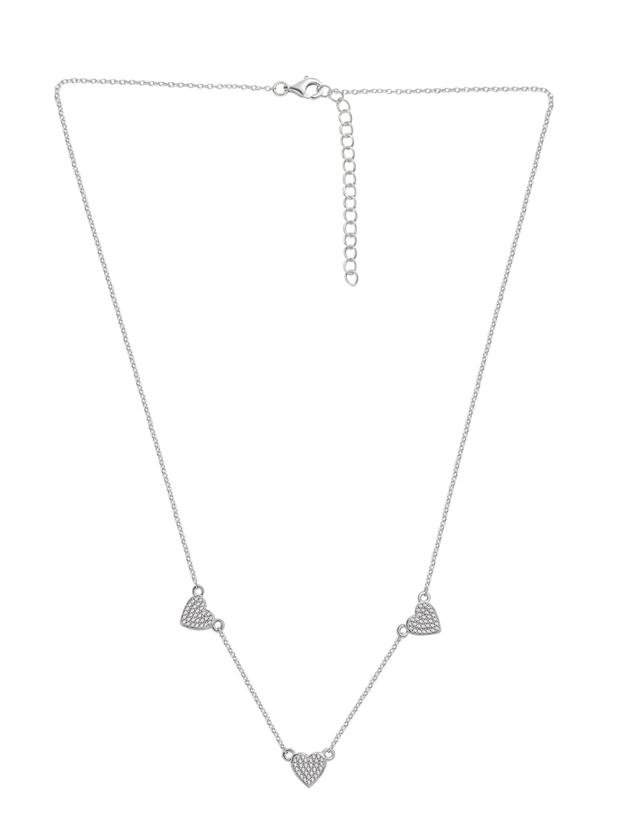 Heart Station Necklace For Women-3