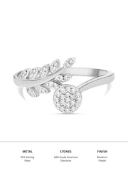 Leaf Band Ring For Women-4