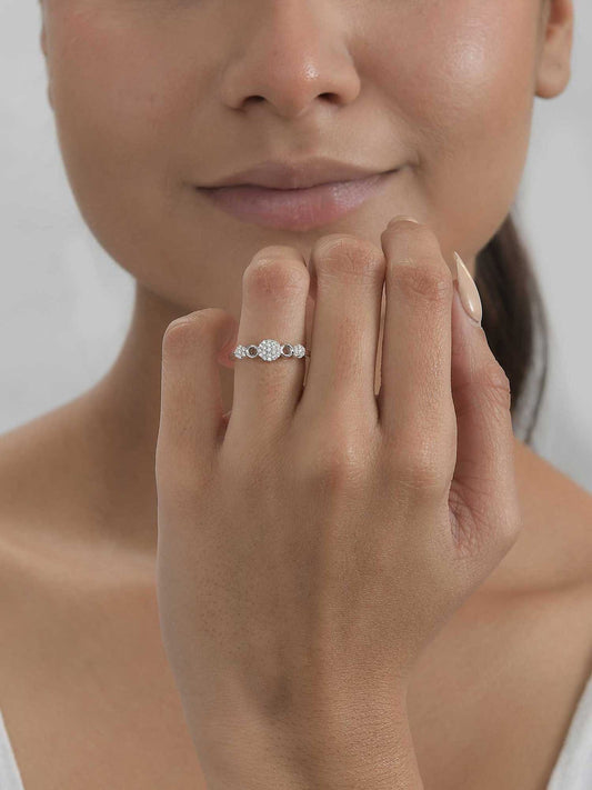 Alluring Diamond Look Ring For Women-1