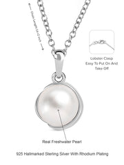 Pure Silver Freshwater Pearl Flower Necklace At Ornate Jewels-4