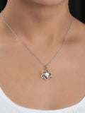 Flower Pearl Necklace In 925 Sterling Silver At Ornate Jewels-1