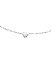 My Heart Plain Silver Anklet