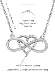 Heart Infinity Necklace In 925 Silver-4