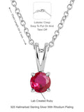 0.5 Carat Ruby Daily Wear Solitaire Pendant With Chain-5