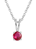0.5 Carat Ruby Daily Wear Solitaire Pendant With Chain-3