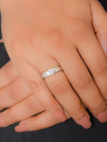 0.2 CARAT HEART SINGLE STONE ADJUSTABLE SILVER RING FOR WOMEN-2