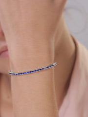 Sapphire Tennis Bracelet Silver for girls