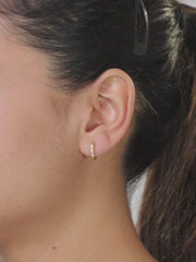 Gold plated huggies earrringsDaily Wear Huggie Earrings For Women-5