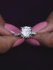 6 Carat Solitaire Diamond Look 925 Silver Ring