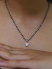 AAA Grade American Diamond And Black Beads Solitaire Star Mangalsutra Made With Silver-5