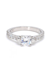 ORNATE 1 CARAT SOLITAIRE STORY RING FOR WOMEN-1