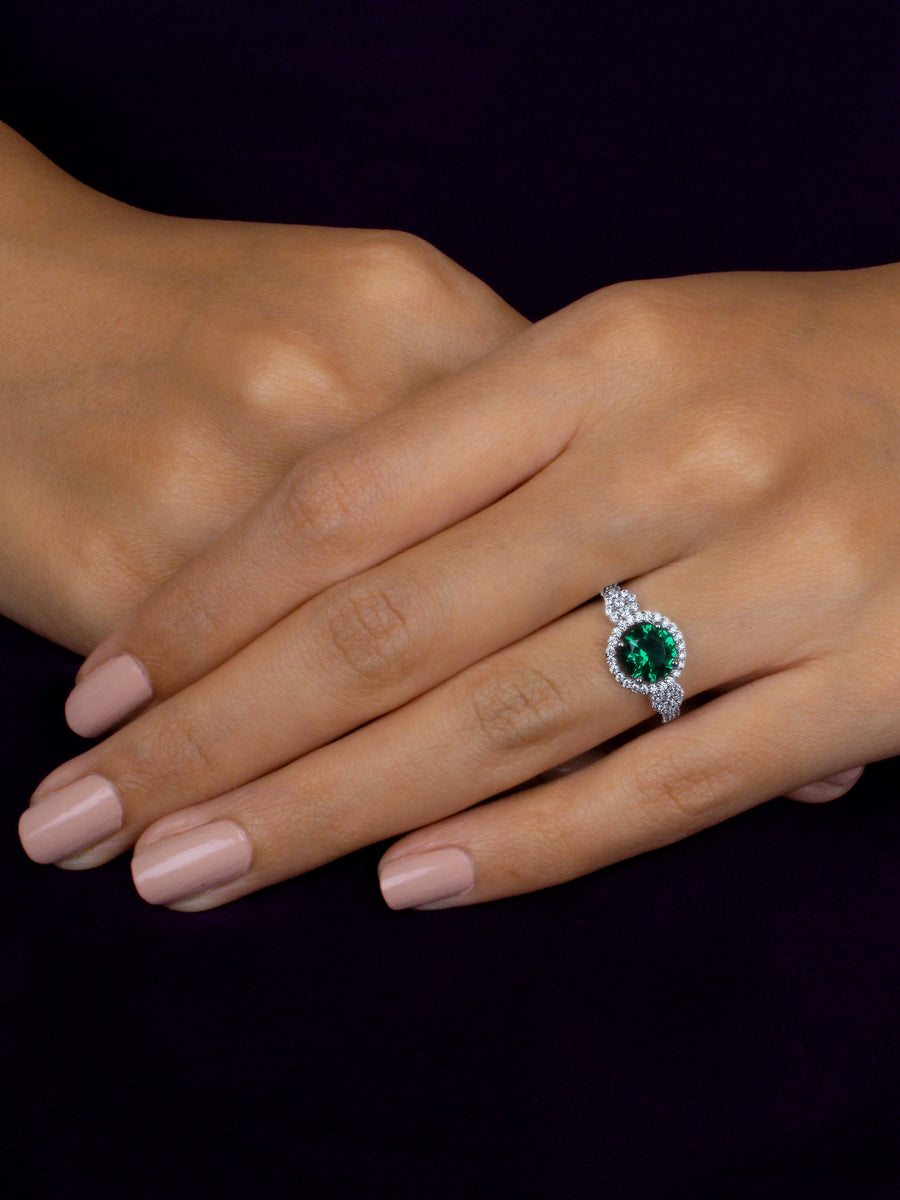 GREEN DIVINE SILVER RING-2