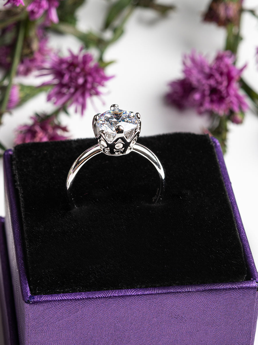 2 CARAT PROPOSE SOLITAIRE RING IN PURE SILVER