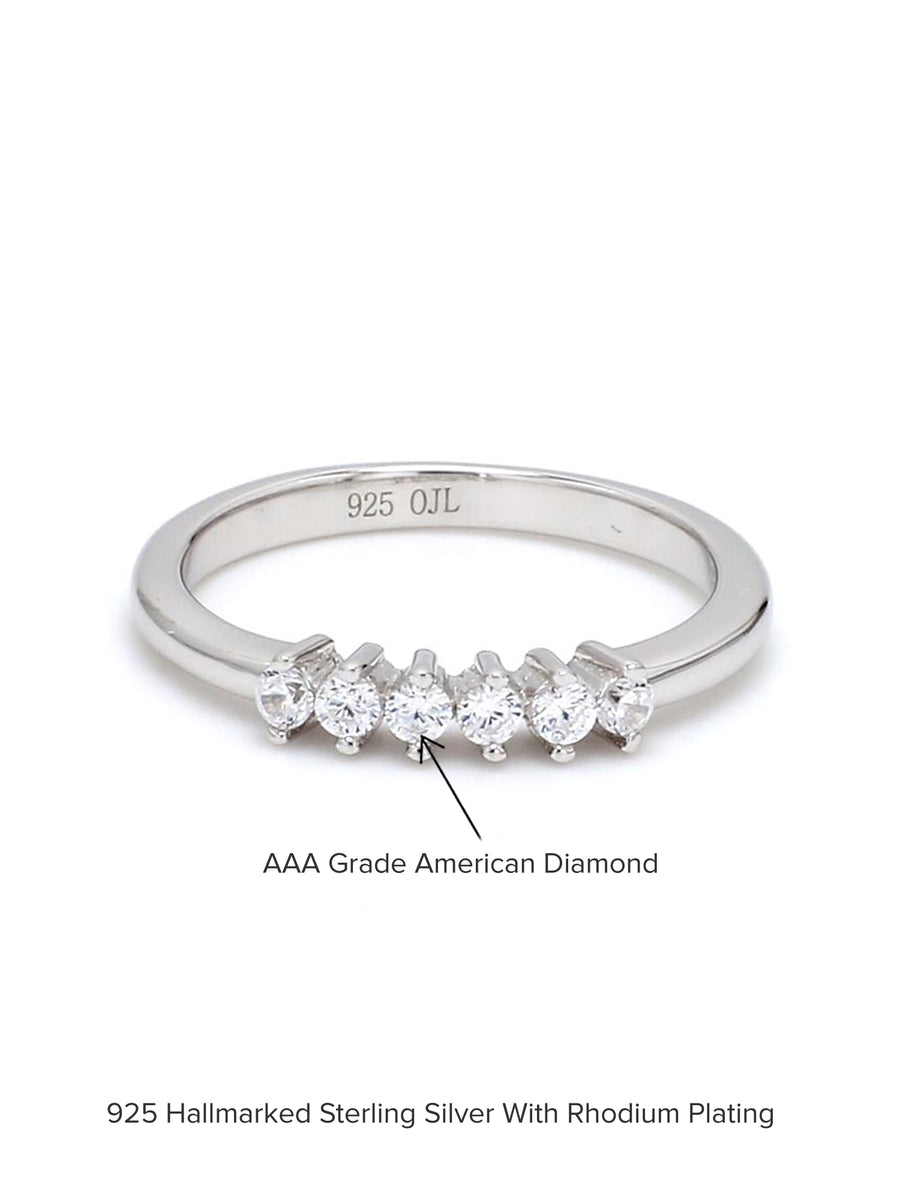 925 SILVER & AMERICAN DIAMOND BAND RING FOR WOMEN-2