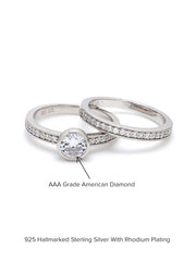 1 CARAT AMERICAN DIAMOND SOLITAIRE RING WITH A BAND-5