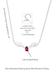 Ornate Jewels Ruby Deer Necklace For Women-4