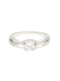 Cz 0.50 Carats Solitaire Engagement Ring For Women