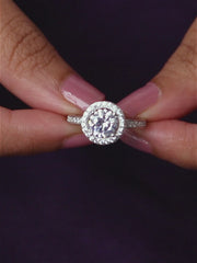 2 Carat Big Solitaire Silver Ring For Her