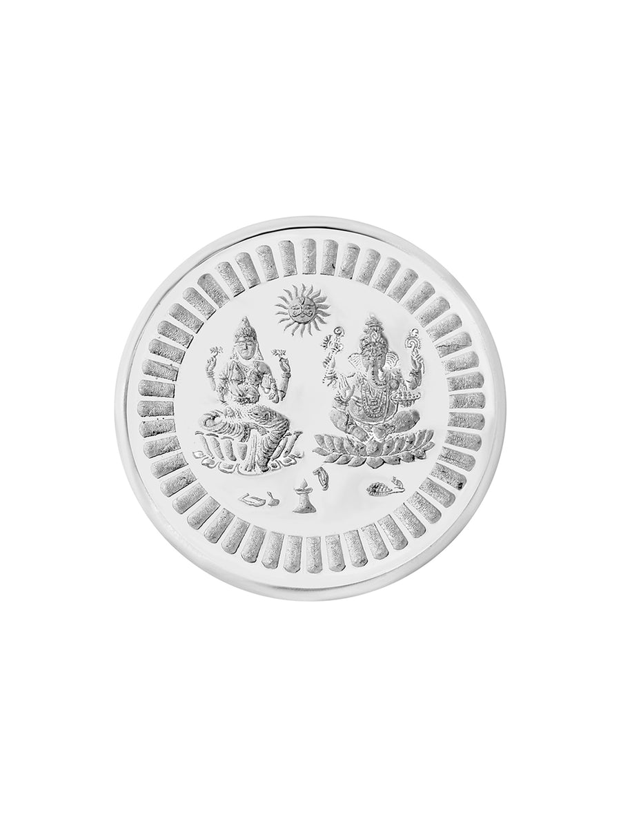 Bis Hallmarked Laxmi Ganesh 925 Silver Coin-2
