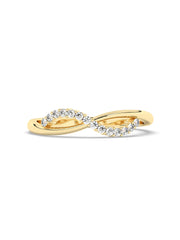 Infinity Diamond Ring In Yellow Gold-2