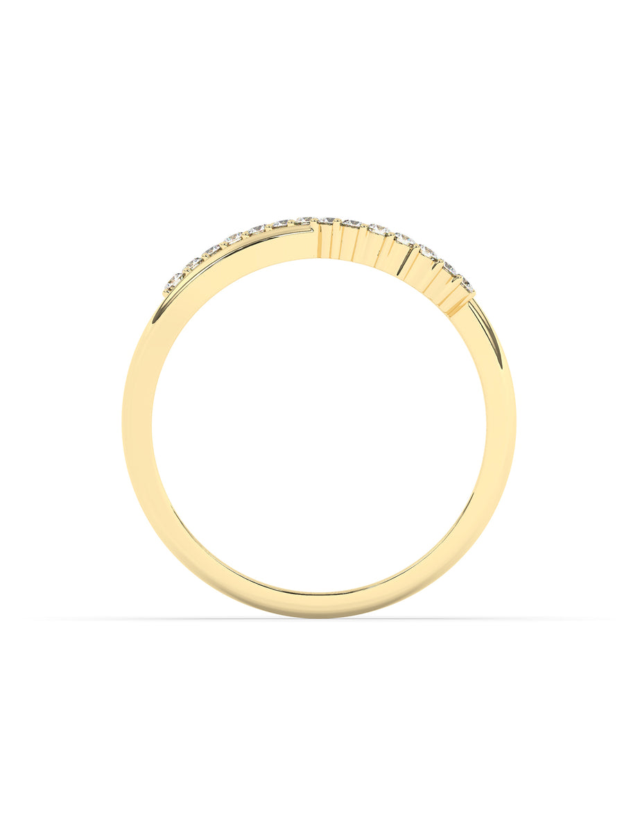 Infinity Diamond Ring In Yellow Gold-3