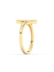 Diamond Bar Ring In Yellow Gold-3