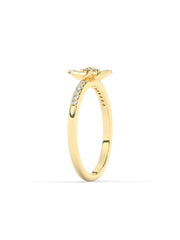 Starry Diamond Ring In Yellow Gold-4