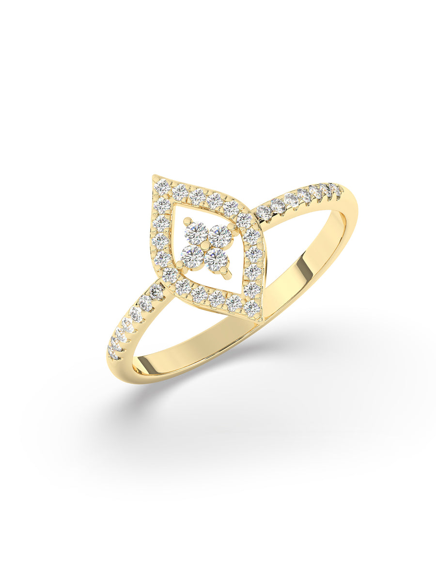 Glory Diamond Ring In yellow Gold