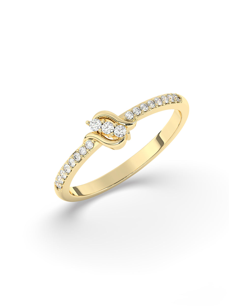 Diamond Engagement Ring In Yellow Gold