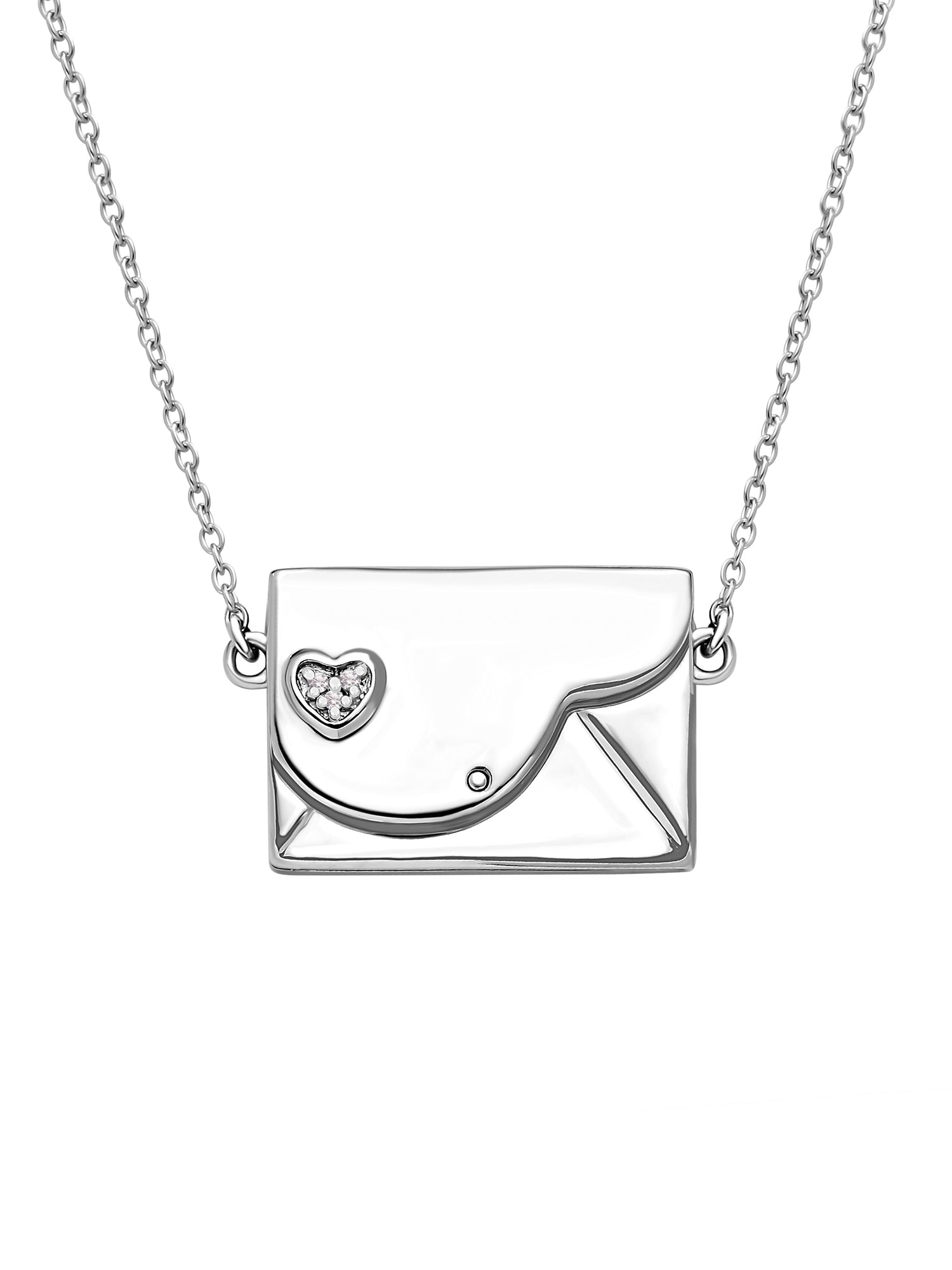 "My Hearts Belongs To You"  Secret Letter Necklace In Pure Silver-1