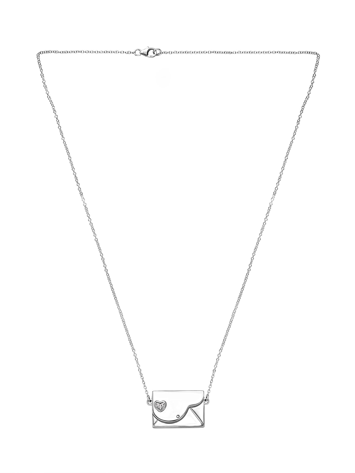 "My Hearts Belongs To You"  Secret Letter Necklace In Pure Silver-2