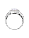 American Diamond 2 Carat Solitaire Band Ring In Silver-4
