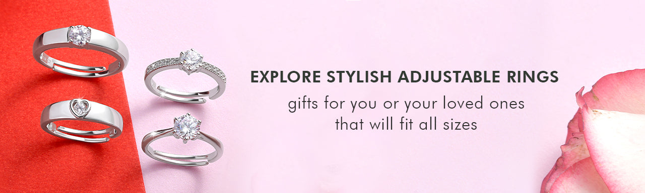 Buy Silver Adjustable Rings for Women – Ornate Jewels