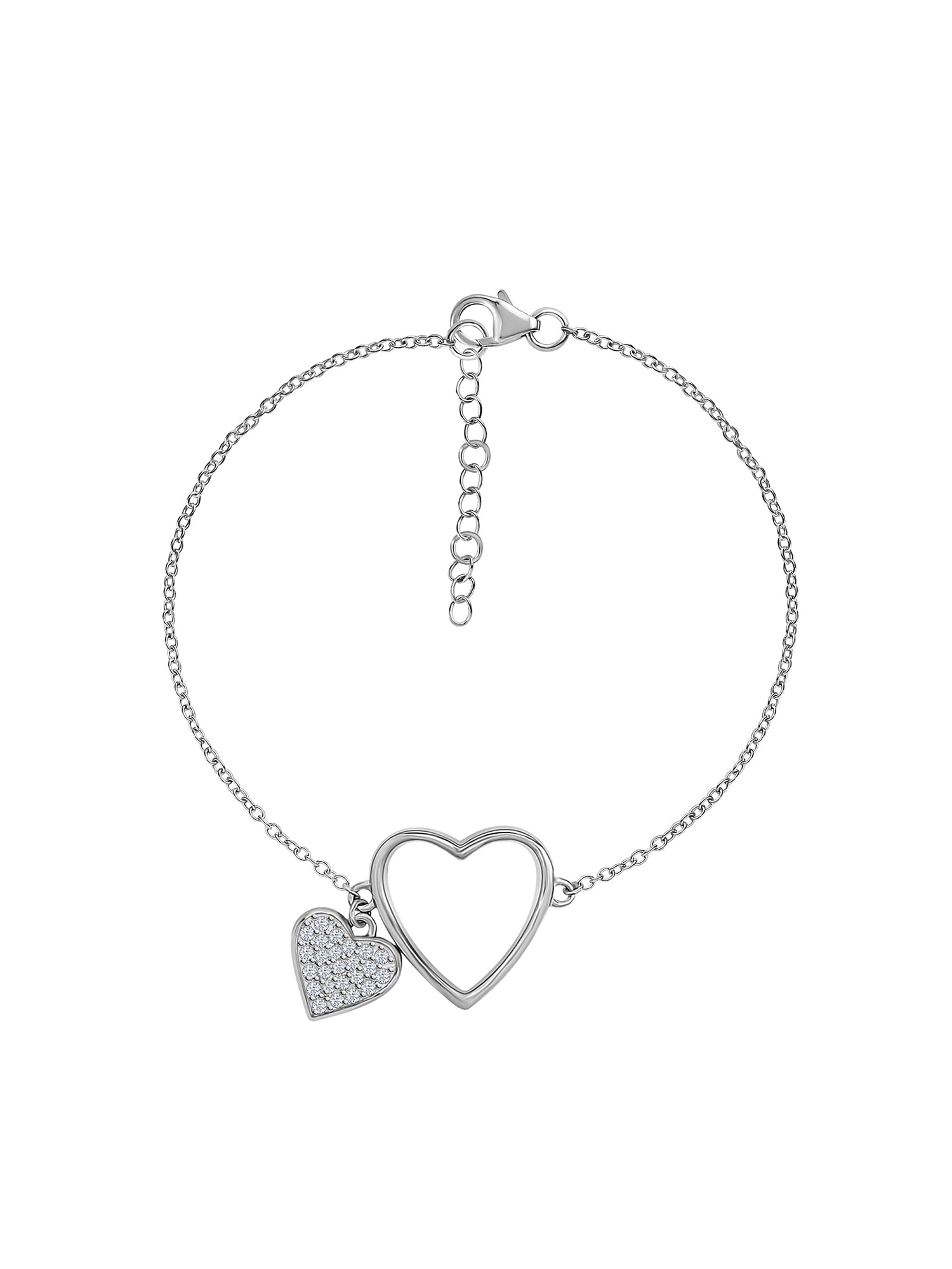 Charming Heart Silver Bracelet-02
