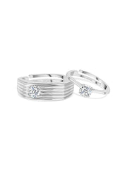 LOVE ADJUSTABLE SILVER RINGS FOR COUPLE-2