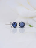 BLUE SAPPHIRE SOLITAIRE EARRING STUDS-7